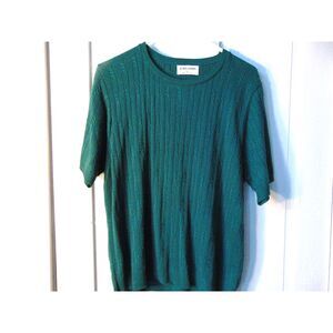 Alfred Dunner Short Sleeves Sweater in green Size Large Good cond. 100% acrylic